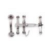 Heavy Duty Handforged Door Hardware Kit Pewter