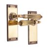 Regency Lever on Backplate Latch Aged Brass