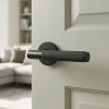 Complete Bari Door Handle Pack - Internal Doors - Matt Black - 76mm / 4-inch Hinges - JE-D4A-MB