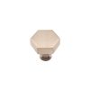 Hexagonal Cupboard Knob Satin Silver