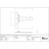 Pewter 4" Penny End T Hinge (pair)