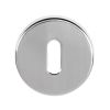 Tupai Rapido CurvaLine Key Escutcheons on Round Rose - Satin Chrome (Pair)