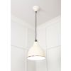 White Gloss Brindley Pendant in Teasel