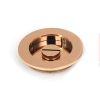 Polished Bronze 75mm Plain Round Pull - Privacy Set