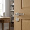 Complete Midtown Door Handle Pack - Sashlock - Satin Nickel - 65mm / 4-inch Hinges - JE-G7A8-SN