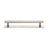 Heritage Brass Cabinet Pull Hexagonal Design with Plate 160mm CTC Satin Nickel Finish