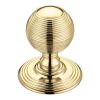 Zoo Hardware Ringed Mortice Knob - Concealed Fix - Solid - Polished Brass