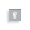 Valli Euro Profile Push-on Square Rosette Escutcheon - Polished Chrome PVD