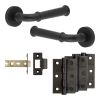 Complete Classic Door Handle Pack - Internal Doors - Black - By Frelan Hardware - JE-A2B-MB