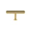Millhouse Brass Battersea Linear T-Bar Cabinet Knob Handle - Satin Brass