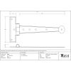 Black 9" Penny End T Hinge (pair)