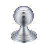 Zoo Hardware Queen Anne Ringed Knob 38mm rose dia. - Satin