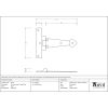 Black 4" Arrow Head T Hinge (pair)