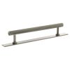 Millhouse Brass Paddington Spiral T-Bar Cabinet Pull Handle on Backplate 160mm - Satin Nickel