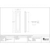 Polished Brass 250mm Plain Rectangular Pull