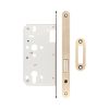 72mm Antique Brass Din Euro Deadlock Radiused 60mm Backset - By Frelan Hardware - JL-DD60RAB