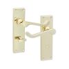 Victorian Scroll Bathroom Lever Handle 150mm Polished Brass