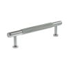 Millhouse Brass Eiffel Knurled T-Bar Cabinet Pull Handle 128mm - Polished Chrome