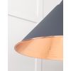 Hammered Copper Hockley Pendant in Slate