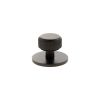 Millhouse Brass Battersea Linear Round Cabinet Knob Handle on Backplate - Urban Dark Bronze