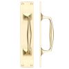 Zoo Hardware Pull Handle on Backplate - Polished Brass