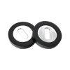 Oval Standard Escutcheon Black/Chrome