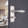 Regency Lever on Backplate Bathroom Polished Nickel