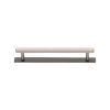 Heritage Brass Cabinet Pull Hexagonal Design with Plate 128mm CTC Matt Bronze/Satin Nickel Finish
