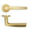 Zoo Hardware Designer Lever on Round Rose 52mm x 8mm Push-on Rose - BS EN 1906 Grade 3 - Grade 201 - PVD Satin Brass
