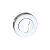 Senza Pari Euro Escutcheons on Round Rose - Polished Chrome (Pair)