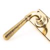 Aged Brass Hammered Newbury Lever Euro Lock Set