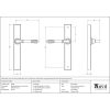 Polished Bronze Reeded Slimline Lever Latch Set