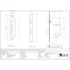 Polished Chrome Euro Din Sash Lock - 60mm Backset/72mm Centre
