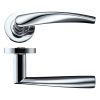 Zoo Hardware Vesta lever on round rose - Polished Chrome