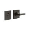 CR-804 Dark Bronze Thumb Turn & Lock Square Rose w/ Indicator - By Frelan Hardware - CR-804BK7DB