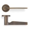 Valli Carmen Lever on Round Rosette - Antique Brass