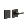CR-804 Dark Bronze Thumb Turn & Lock Square Rose - By Frelan Hardware - CR-804B7DB