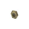Millhouse Brass Pennington Hexagonal Finger Pull Cabinet Knob Handle - Antique Brass