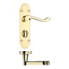 Zoo Hardware Project Oxford lever on bathroom backplate - 168mm x 42mm - Electro Brass