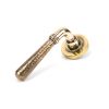 Aged Brass Hammered Newbury Lever on Rose Set (Plain) - Unsprung