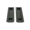 Matt Black 250mm Plain Rectangular Pull - Privacy Set