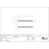 Satin SS (304) 100mm Bolt Fixings for T Bar (2) - Offset