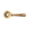 Aged Brass Hammered Newbury Lever on Rose Set (Plain) - Unsprung