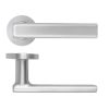 Zoo Hardware Frigo Lever On Round Rose - Satin Chrome