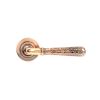 Polished Bronze Hammered Newbury Lever on Rose Set (Plain) - Unsprung
