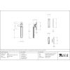 Polished Chrome Locking Art Deco Fastener - RH
