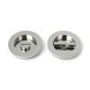 Polished Marine SS (316) 75mm Plain Round Pull - Privacy Set