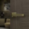 Forme Asti Lever Door Handle on Minimal Square Rose - Yester Bronze (Pair)