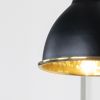 Hammered Brass Brindley Wall Light in Elan Black