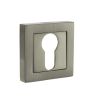 STATUS Euro Escutcheons on S4 Square Rose - Satin Nickel (Pair)